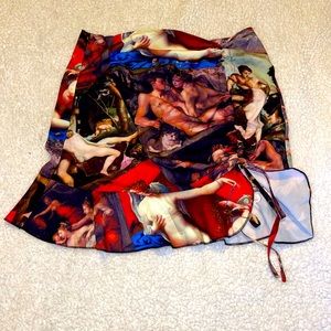 Greek painting mini skirt